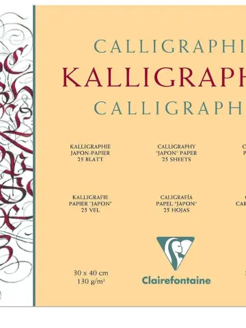 Clairefontaine Kalligrafieblock, 25 Blatt 30x40 cm, kopfgeleimt, 130g