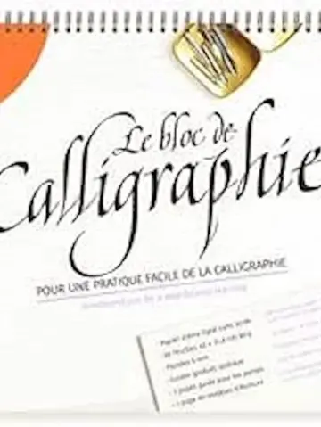 Brause Kalligrafielernblock Spiralbindung A3, 50 Blatt liniert creme 90g, FR/ENG - Creme