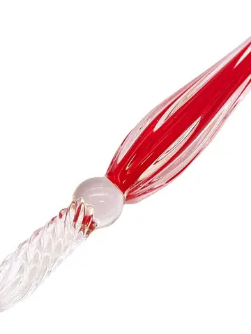 J.Herbin Gedrehte Glasfeder 18cm; Rot