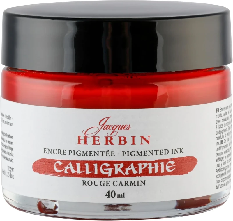 J.Herbin Pigmentierte Kalligrafietine 40ml - Karminrot