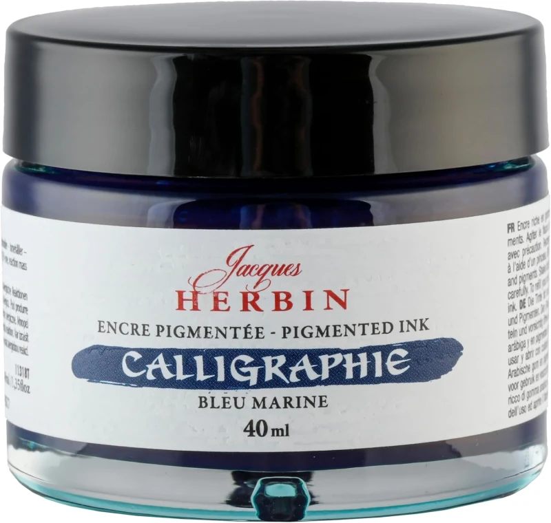 J.Herbin Pigmentierte Kalligrafietine 40ml - Marineblau