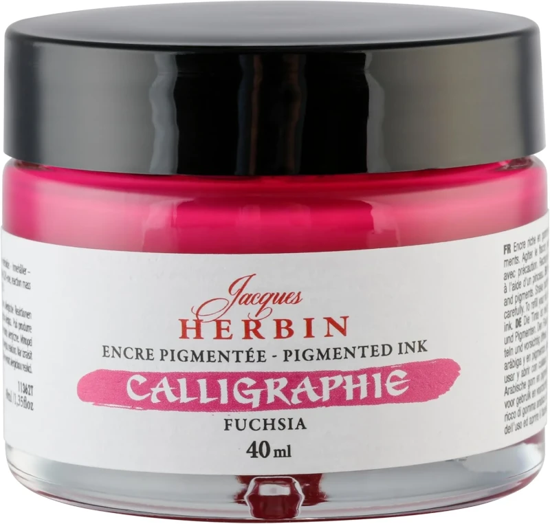 J.Herbin Pigmentierte Kalligrafietine 40ml - Fuchsienrosa