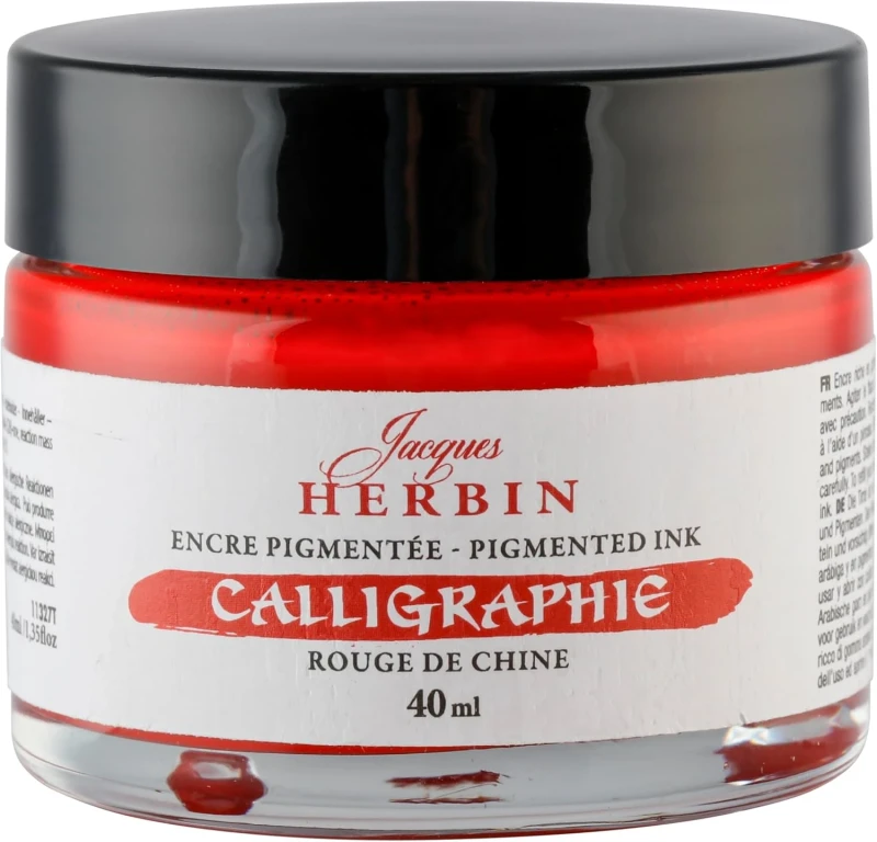 J.Herbin Pigmentierte Kalligrafietine 40ml - Chinarot