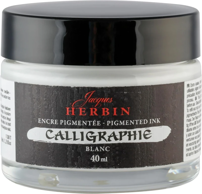 J.Herbin Pigmentierte Kalligrafietine 40ml - Weiss