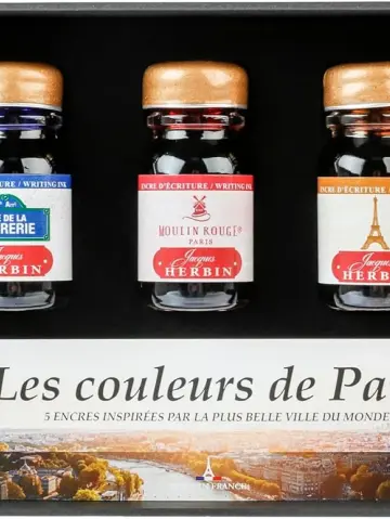 J.Herbin Geschenkset mit den 5 Farben der Serie Couleurs de Paris, Flakons 10ml - Sortiert