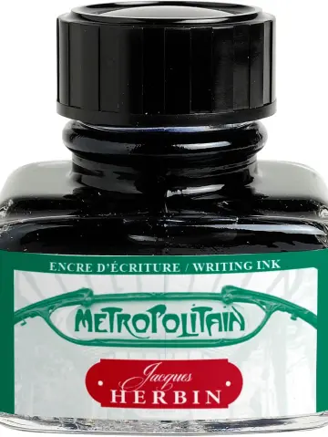 J.Herbin Schreibtinten, Les couleurs de Paris, Flakon 30ml - Dunkelgrün