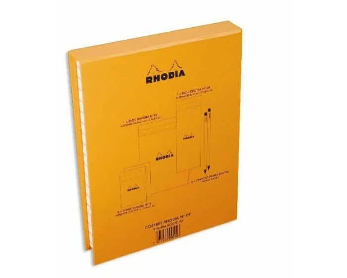 Rhodia Schreibset "Essential-Box", Blöcke kariert, 22,8x18x3 cm - Orange